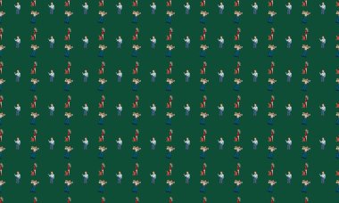 Farklı aksesuarlara sahip renkli arkaplan