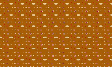 Farklı aksesuarlara sahip renkli arkaplan