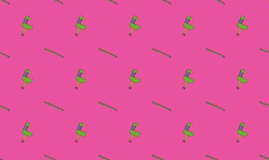 Farklı aksesuarlara sahip renkli arkaplan