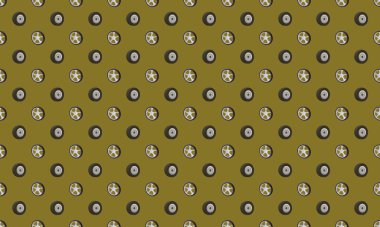 Farklı aksesuarlara sahip renkli arkaplan