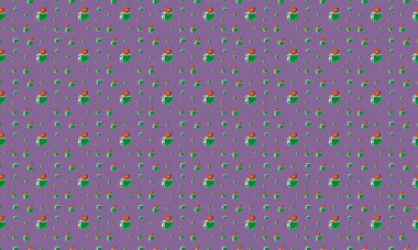 Farklı aksesuarlara sahip renkli arkaplan