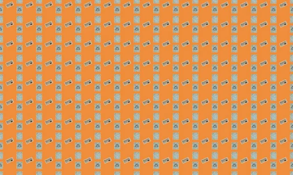 Farklı aksesuarlara sahip renkli arkaplan