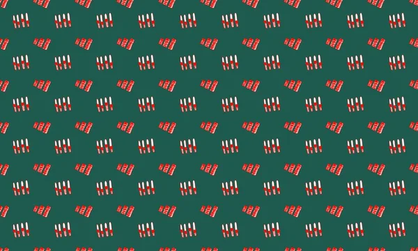 Farklı aksesuarlara sahip renkli arkaplan