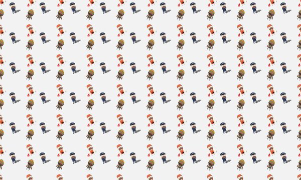 Colored background with different accessories