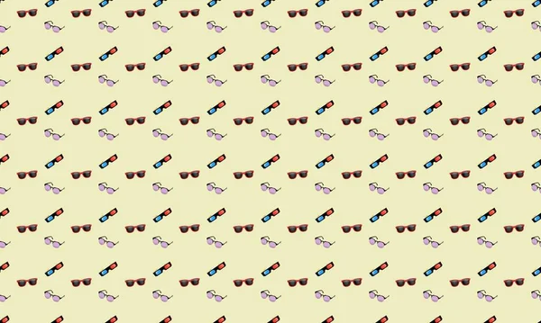 Farklı aksesuarlara sahip renkli arkaplan