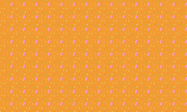 Farklı aksesuarlara sahip renkli arkaplan