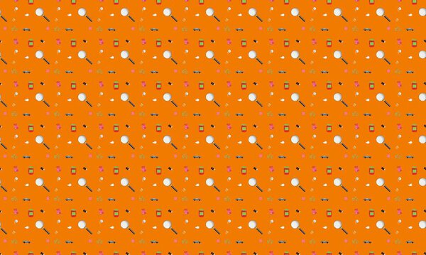 Colored background with different accessories