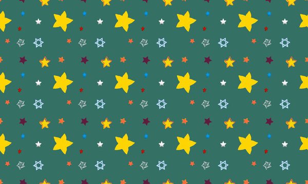 Colored background with different accessories