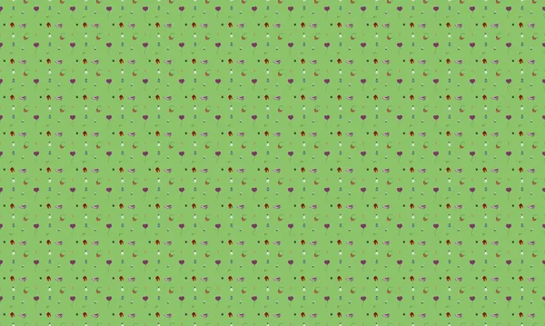 Farklı aksesuarlara sahip renkli arkaplan