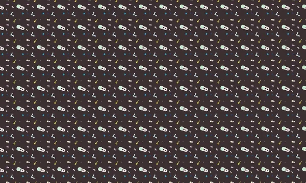 Farklı aksesuarlara sahip renkli arkaplan