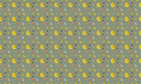 Farklı aksesuarlara sahip renkli arkaplan