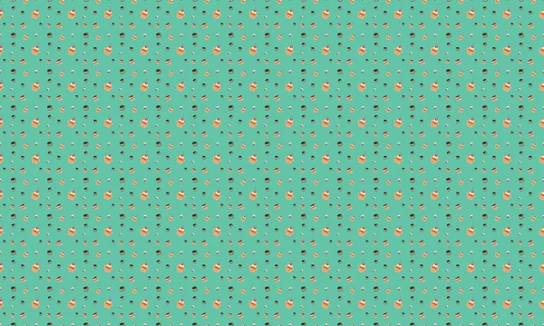 Farklı aksesuarlara sahip renkli arkaplan