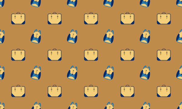 Colored background with different accessories