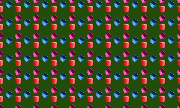 Colored background with different accessories