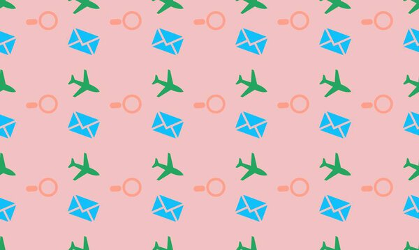 Цветной фон с различными аксессуарами