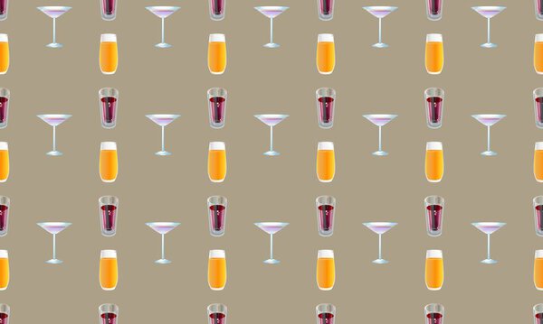 Цветной фон с различными аксессуарами