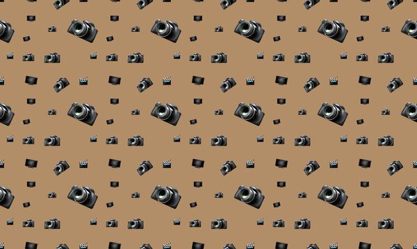 Цветной фон с различными аксессуарами