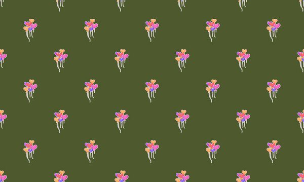 Colored background with different accessories