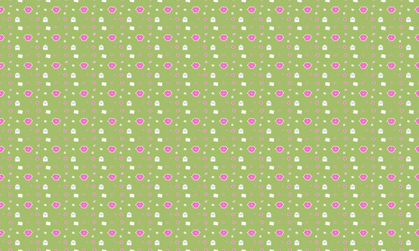 Colored background with different accessories