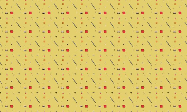 Цветной фон с различными аксессуарами