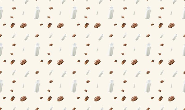 Colored background with different accessories