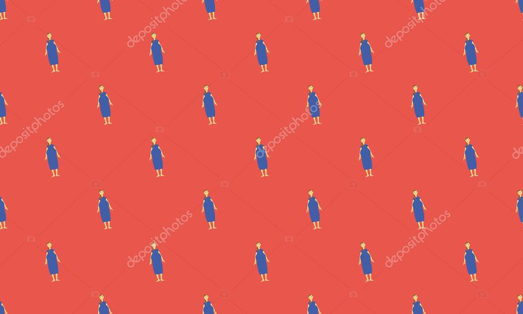 Colored background with different accessories