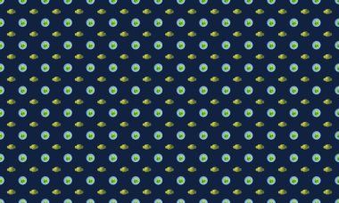 Farklı aksesuarlara sahip renkli arkaplan