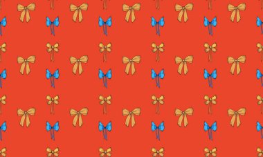 Farklı aksesuarlara sahip renkli arkaplan