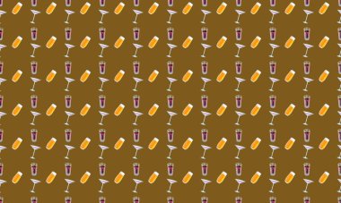 Farklı aksesuarlara sahip renkli arkaplan