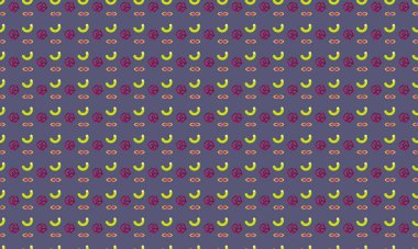 Farklı aksesuarlara sahip renkli arkaplan