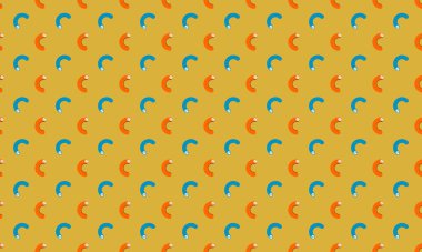 Farklı aksesuarlara sahip renkli arkaplan