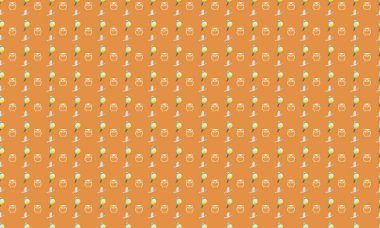 Farklı aksesuarlara sahip renkli arkaplan