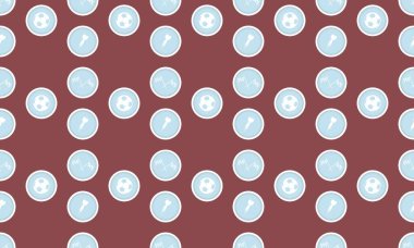 Farklı aksesuarlara sahip renkli arkaplan