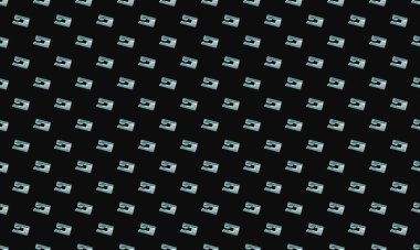 Farklı aksesuarlara sahip renkli arkaplan