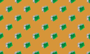 Farklı aksesuarlara sahip renkli arkaplan