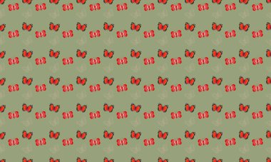 Farklı aksesuarlara sahip renkli arkaplan