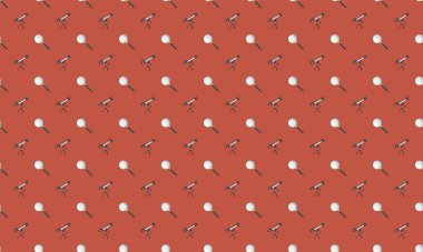 Farklı aksesuarlara sahip renkli arkaplan