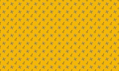 Farklı aksesuarlara sahip renkli arkaplan