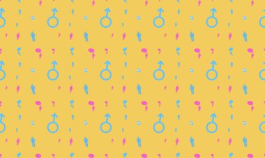 Farklı aksesuarlara sahip renkli arkaplan