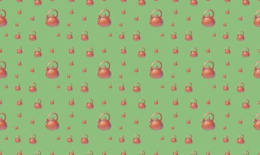 Farklı aksesuarlara sahip renkli arkaplan