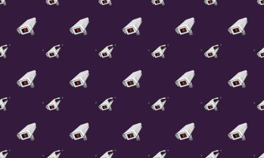 Farklı aksesuarlara sahip renkli arkaplan