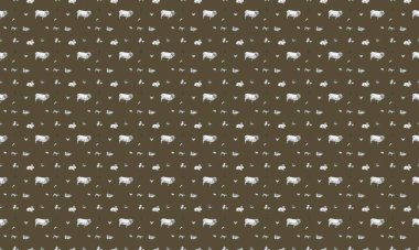 Farklı aksesuarlara sahip renkli arkaplan