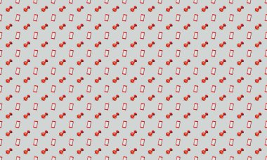 Farklı aksesuarlara sahip renkli arkaplan