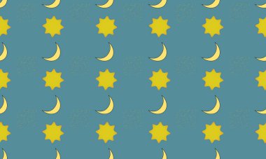 Farklı aksesuarlara sahip renkli arkaplan