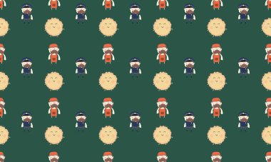 Farklı aksesuarlara sahip renkli arkaplan