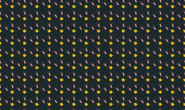 Farklı aksesuarlara sahip renkli arkaplan