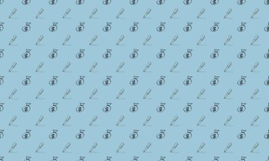 Farklı aksesuarlara sahip renkli arkaplan