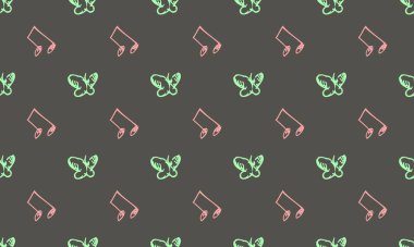 Farklı aksesuarlara sahip renkli arkaplan