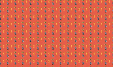 Farklı aksesuarlara sahip renkli arkaplan