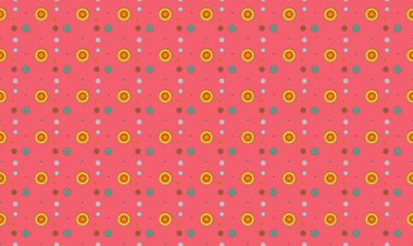 Farklı aksesuarlara sahip renkli arkaplan